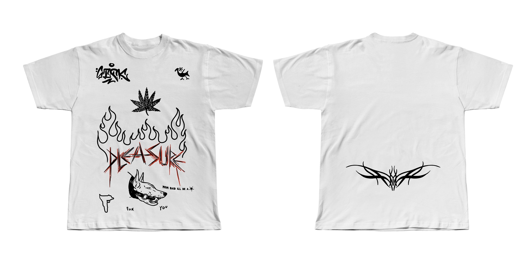 Bild von CAN MIT ME$$R 'PLEASURE' - SHIRT [weiß]